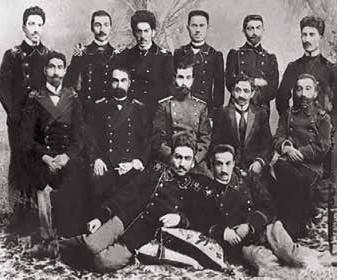 Behbud Khan Javanshir (last row, second from left) with fellow student