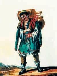 K.Beggrov. Water carrier. Engraving of a picture