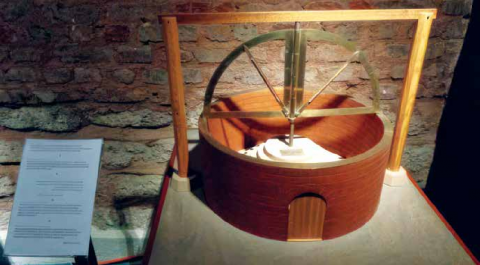 Astronomical instrument of the Maragha observatory. Museum of Science and Technology of the Islamic World. Istanbul, Turkiye